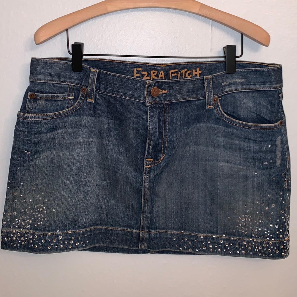 Abercrombie & Fitch jean rhinestone skirt